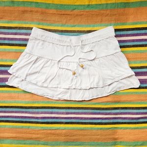 Beachy Old Navy Tiered White Mini Skirt/Coverup
